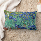 アイリスビンセントゴッホフローラ絵画ヴィンテージ ランバークッション (ブランケット)