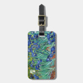 アイリスビンセントゴッホブルーフラワーズランドスケープアート ラゲッジタグ (正面縦)