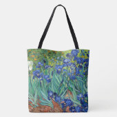 アイリスビンセントゴッホブルーフラワーズ自然アート トートバッグ (裏面)