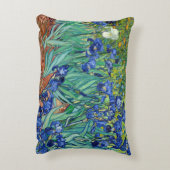 アイリスビンセントゴッホ花絵画のスロー アクセントクッション (裏面(縦))