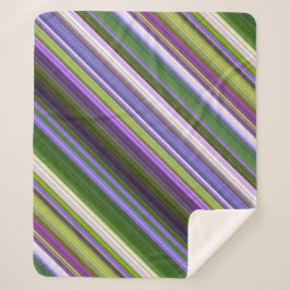 アイリスフラズパープルとグリーンストライプ シェルパブランケット