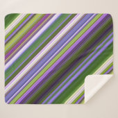 アイリスフラズパープルとグリーンストライプ シェルパブランケット (正面(横))
