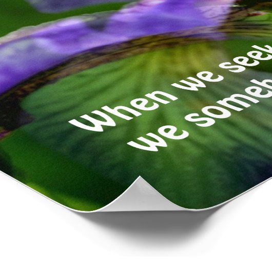 アイリスフラワーアティートメント感動的引用文 ポスター (角)