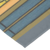 アイリスフラワーアールヌーボーステンドグラスブルー金ゴールド テーブルクロス (アングル)