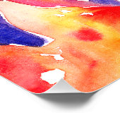 アイリスフラワーウォーター絵を描カラー ポスター (コーナー)