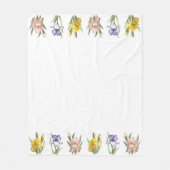 アイリスフラワーガーデン フリースブランケット (正面)