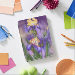 アイリスフラワーズアイリス春 iPad AIR カバー<br><div class="desc">美しい虹彩の花の絵画デザイン</div>