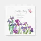 アイリスフラワーズバースデーパーティー スタンダードカクテルナプキン (正面)