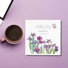 アイリスフラワーズバースデーパーティー スタンダードカクテルナプキン