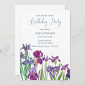 アイリスフラワーズバースデーパーティー 招待状 (正面/裏面)