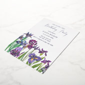 アイリスフラワーズバースデーパーティー 箔招待状 (回転した状態)