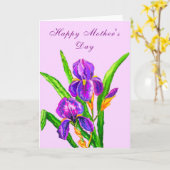 アイリスフラワーズマザーズデイカード カード (黄色い花)
