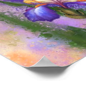 アイリスフラワーパープルアイリスのポスタ絵画ーズ ポスター (角)