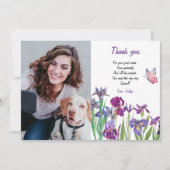 アイリスフラワーフォト誕生日 サンキューカード (正面)