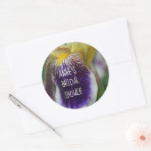 アイリスフラワーブライダルシャワークラシックラウンドステッカー ラウンドシール (封筒)