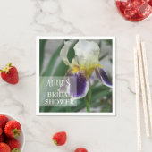 アイリスフラワーブライダルシャワー紙ナプキンス スタンダードカクテルナプキン (インサイチュ)