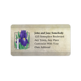 アイリスフラワーモノグラム ラベル