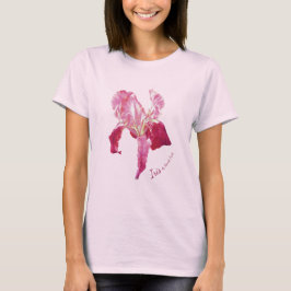 アイリスフラワールビーレッドTシャツ Tシャツ