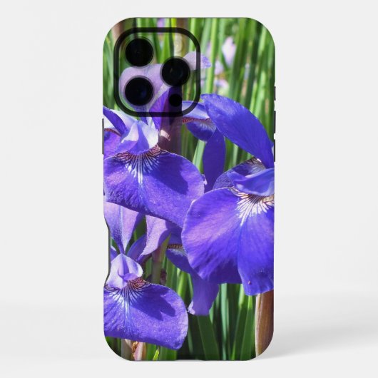 アイリスフラワー パープル iPhoneケース (裏面)