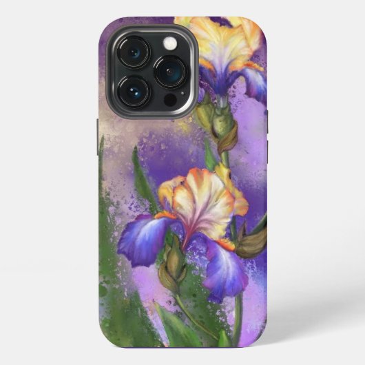 アイリスフラワーiPhoneケース iPhoneケース (裏面)