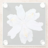 アイリスホワイト ガラスコースター (裏面)