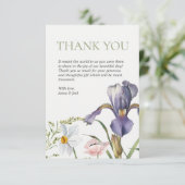 アイリスボタニカルラベンダーフローラ結婚赤面 サンキューカード (スタンド正面)