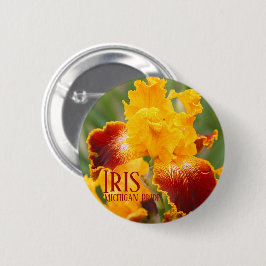 アイリス'ミシガンプライド' [ラウンドティンバッジ] 缶バッジ