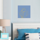 アイリスモダンフラワー春フローラスケッチ 箔ポスター (インサイチュ (寝室))