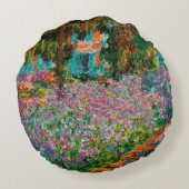 アイリスモネガーデンギヴェルニー花 ラウンドクッション (裏面)