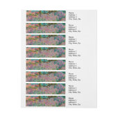 アイリスモネガーデンギヴェルニー花 ラップアラウンド宛名ラベル (シート)