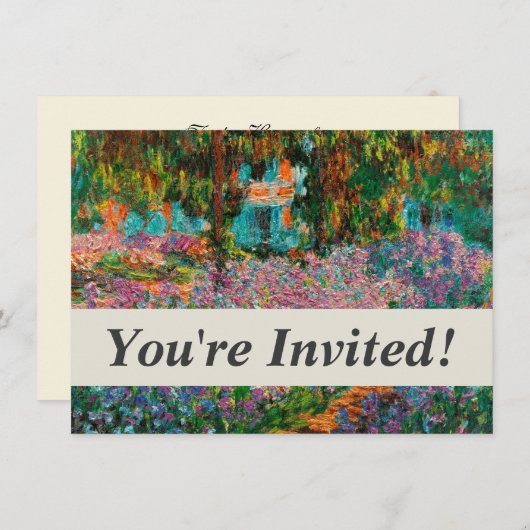 アイリスモネガーデンギヴェルニー花 招待状 (正面/裏面)