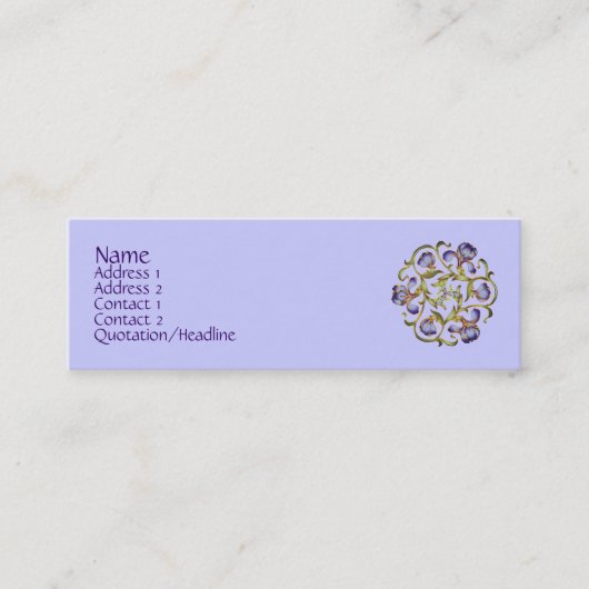 アイリスリングのプロフィールカード スキニー名刺 (正面)