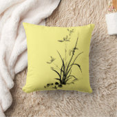 アイリス中国のト – bw クッション (ブランケット)