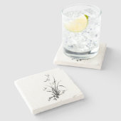 アイリス中国のト – bw ストーンコースター (横)