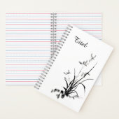 アイリス中国のト – bw ノートブック (内側)