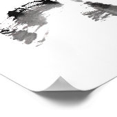 アイリス中国のト – bw ポスター (角)