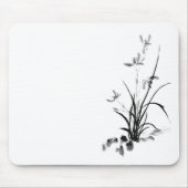 アイリス中国のト – bw マウスパッド (正面)