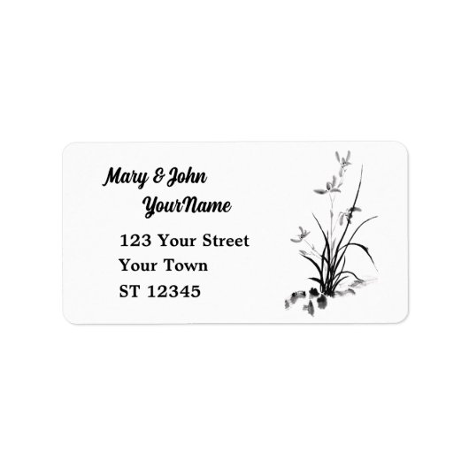 アイリス中国のト – bw ラベル (正面)