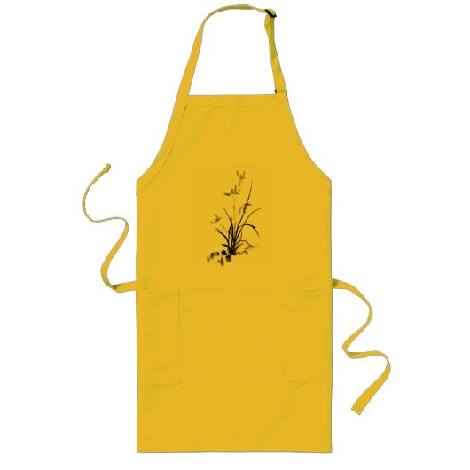 アイリス中国のト – bw ロングエプロン (正面)