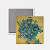 アイリス入りの静物の花瓶ヴィンセント・ヴァン・ゴッホ マグネット (正面/裏面)