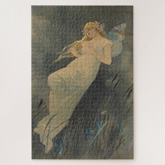 アイリス出血付きフェアリーバイアルフォンスミュシャ ジグソーパズル (縦)