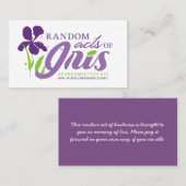 アイリス名刺の偶然の事故 名刺 (正面/裏面)