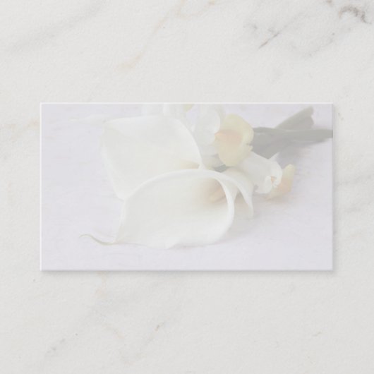 アイリス名刺を持つオランダカイウユリ 名刺 (正面)