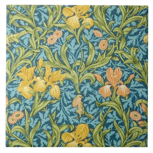 アイリス壁紙は1887年を設計しました タイル (正面)