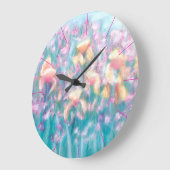 アイリス庭のCricketDianeの花の春のぼろぼろの上品 ラージ壁時計 (傾斜)