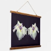 アイリス日本のフラワーイン開花抽象芸術 吊り下げ型タペストリー (傾斜あり)