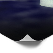 アイリス日本のフラワーパーシャルカラー鏡抽象芸術 ポスター (角)