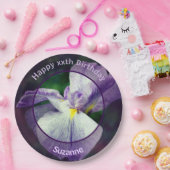 アイリス日本のフラワーパーソナライズされたバースデーパーティー ペーパープレート (パーティー)