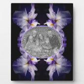 アイリス日本のフラワー自分の写真を作成 フォトプラーク (正面)