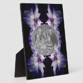 アイリス日本のフラワー自分の写真を作成 フォトプラーク (側面)